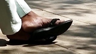 Candid mature ebony feet 3