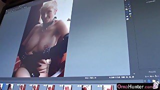 OmaHunter teen 18+ girl with strapon fucks chubby mature