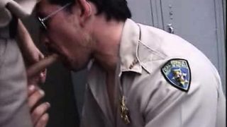 Bear Cops Hot Locker Room Blowjob