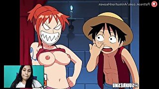 NAMI TRIES TO GRAB LUFFY'S TREASURE AND ENDS UP RECEIVING A GOOD UNCENSORED HENTAI FUCK