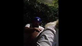 WHITE BBW WIFE EATING ASS IN PUBLIC