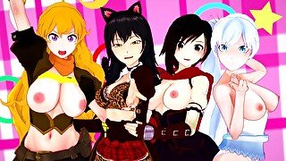 POV: FUCKING TEAM RWBY 😍 ANIME HENTAI COMPILATION