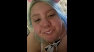 Doggy style face POV sexy cow bikini mouth cumshot