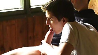 two boys have nice big cock blowjob