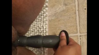 Making myself cum with anal dildo in pussy Session