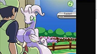 Water Pokemon Goodra Jerks Off Between Big Tits Trainers Cock