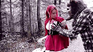 Wild outdoors fucking with red riding hood babe Brind Love