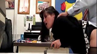 ucking the secretary doggystyle and bent over the desk in the office at college on hidden cam.