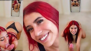 POV Blowjob from Petite Latina (no makeup)