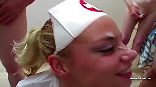 Nurse Tends To Her Patients With Her