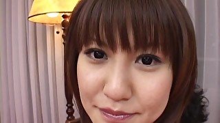 Misuzu Imai tastes her slit juice from finger