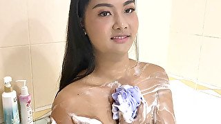 Flat-Chested Thai Babe Gets Fresh And Clean For Customer - MongerInAsia