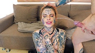 Russian Tattooed Whore Goes Wet, Polina Ice, 2on1, ATM, Balls Deep Anal, DP, Rough Sex, Pee Drink RPH001 - PissVids