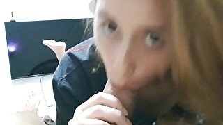 I Felt Horny and Bored So Filmed Myself Sucking His Cock for Huge Cumshot