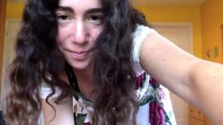 Busty brunette solo masturbation