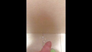 Big cock cum in public toilet