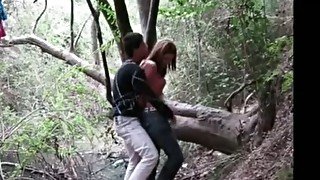 Amazing outdoor video with me fucking my GF in the woods