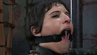 Big juicy bitch Marina gets her dirty mouth fucked BDSM way