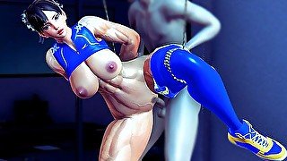 Street fighter muscular Chun li bondage 2