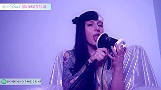 SFW ASMR - Deep Ear Nibbling and Licking - PASTEL ROSIE Dark Mode Kinky Tongue Fetish Wet Sounds