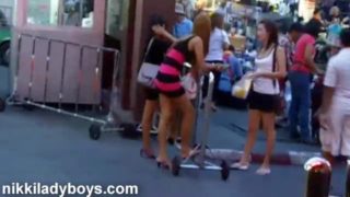 Walking street with Ladyboys working in Nana Plaza Bangkok