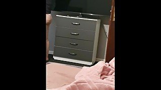 Step mom sneak into step son room naked for a quick fuck before husband awake