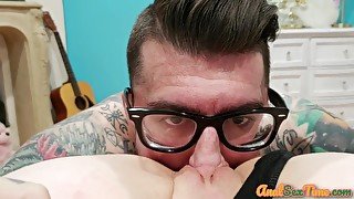 Inked Babe Pussyeaten Before Anal Sex