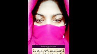 Listening to quran surah women