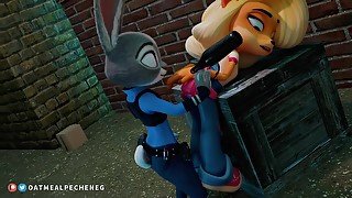 Evil Bunny Judy Hops Fucked A Sex Offender With A Bottle