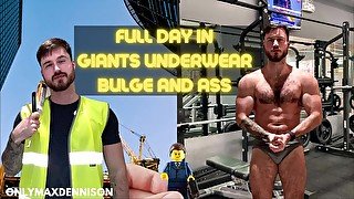 macrophilia full day in Giants underwear