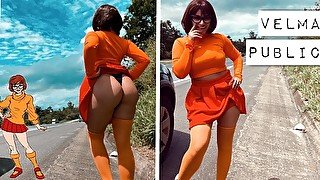 Public Exhibitionist VELMA DO SCOOBY DOO Public Masturbation