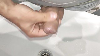 Home amateur hand job and cum