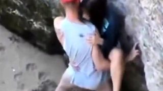 Couple caught fucking in public