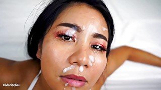 Facial Cumshots for Asian Milf Slut