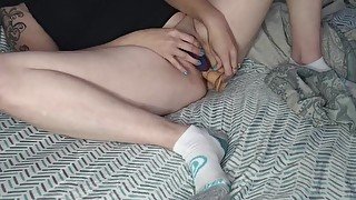 #69 - SHE USING HER FAVORITE TOY AND A DILDO TOO