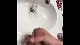 Cum in the sink