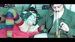 Caged space boi twink gets dicked down on 420 by thicc femdom TEASER: PAID EXCLUSIVE