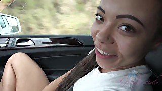 Adrian Maya In After Watching Adriana Bang Herself You Creampie Her In The Back Seat