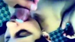 arab cum on his gf face