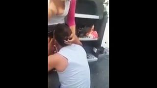 Bulgarian truck driver licks romanian chick