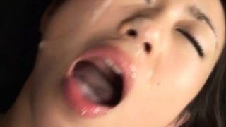 Japanese teen tries out many cocks in bukkake porn