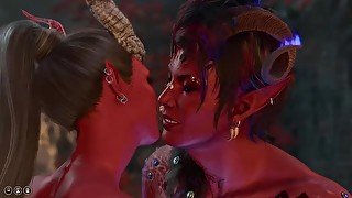 Tiefling and Karlach can finally touch each other (2nd romance scene + dialogs)