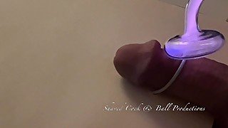 Cock tortured with electric shocks from violet wand