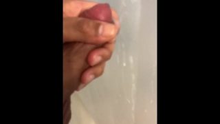 Huge cumshot in slow motion