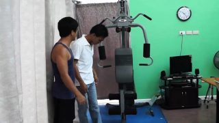 Asian Boy Argie Tickled On The Gym