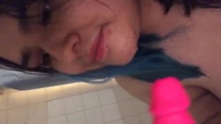 sloppy blowjob on a dildo!