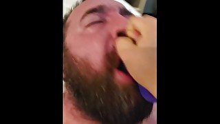 Facefucked rough by mistress