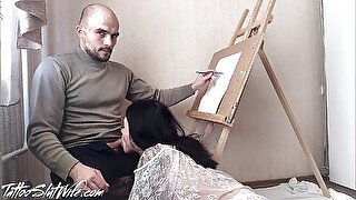 Brunette deepthroat cock artist during he depicts - cumshot