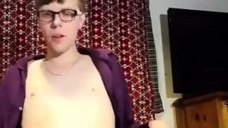 Twink sissy femboy cum