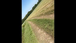 Quick piss in field